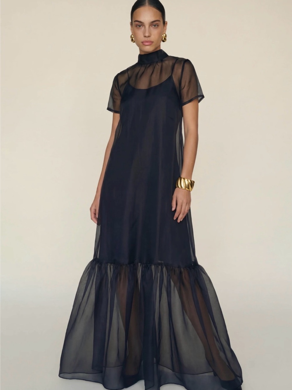 Few Moda Caara Melody Dress. STAUD Calluna dupe. Formal black dress. XL